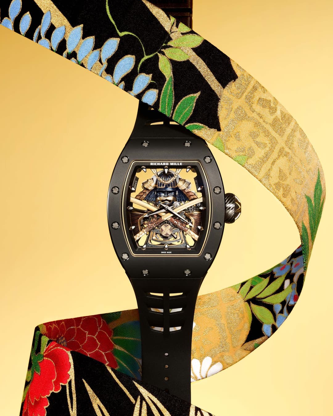 A Richard Mille skeleton tourbillon with a samurai motif