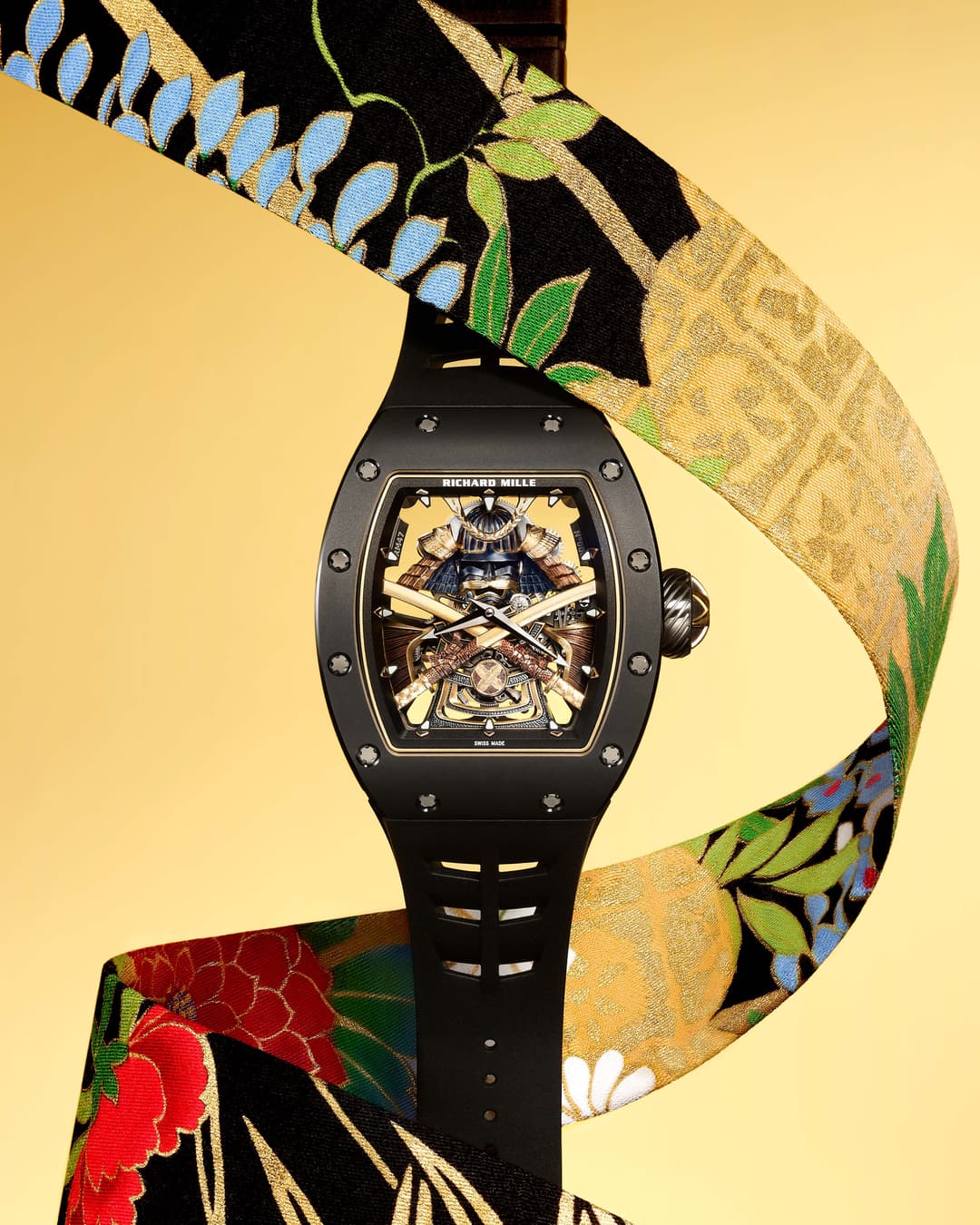 A Richard Mille skeleton tourbillon with a samurai motif